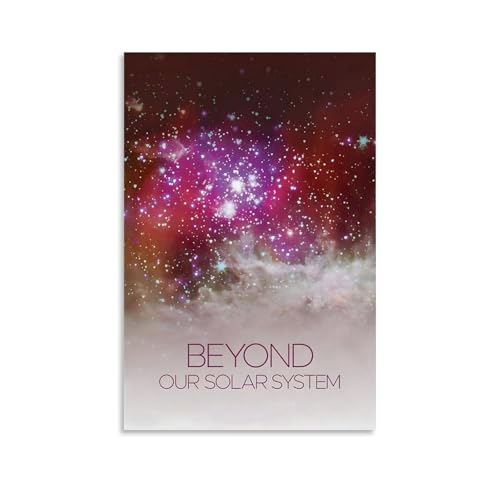 XIAOLOUTINYU Nebula Canvas Wall Art 16x24inch Unframed Space Galaxy Poster | HD Polyester Canvas Roll Vivid Cosmic Colors Perfect for Bedroom Dorm Study Room Budget Friendly DIY Decor STEM Gift - color: Unframe-Deep Space, size: 24"L x 16"W