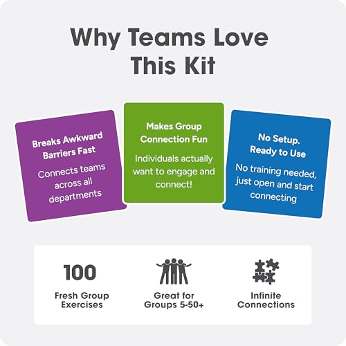 We! Connection Toolkit - Conversation Cards, Group Cohesion Deck, Icebreaker Book & Team Building Games/Activities for Work, Class & Events – Group Engagement Kit for Meaningful Connections - color: Connection Toolkit
