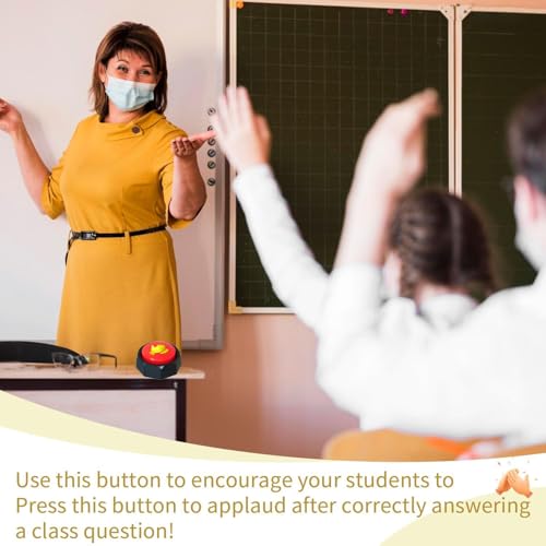 Applause Button - Button Applauds When Pressed - Add Extra Fun to Your Life-Easy Buttons-Sound Buzzer with Applause Noise Maker Buzzer