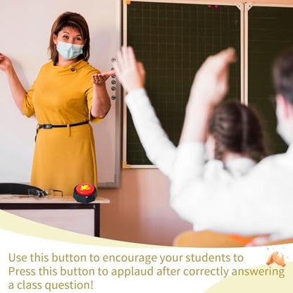 Applause Button - Button Applauds When Pressed - Add Extra Fun to Your Life-Easy Buttons-Sound Buzzer with Applause Noise Maker Buzzer
