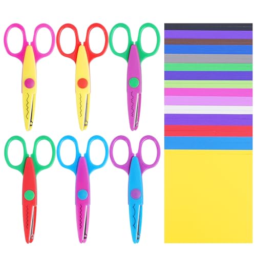 UCEC 36 Pack Craft Scissors - Decorative Edge, Zig Zag, Scrapbooking, Fancy, Pattern Scissors for Crafting - color: Beginner Set 2