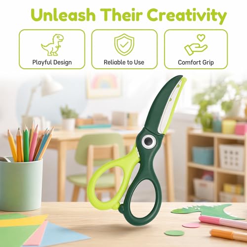 Adaptive Scissors Training Scissors with Covered Cutting Edge Adaptive Adapted Craft Tool Suitable for Paper Cutting Art Projects Activities Home Learning