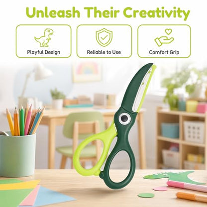 Adaptive Scissors Training Scissors with Covered Cutting Edge Adaptive Adapted Craft Tool Suitable for Paper Cutting Art Projects Activities Home Learning