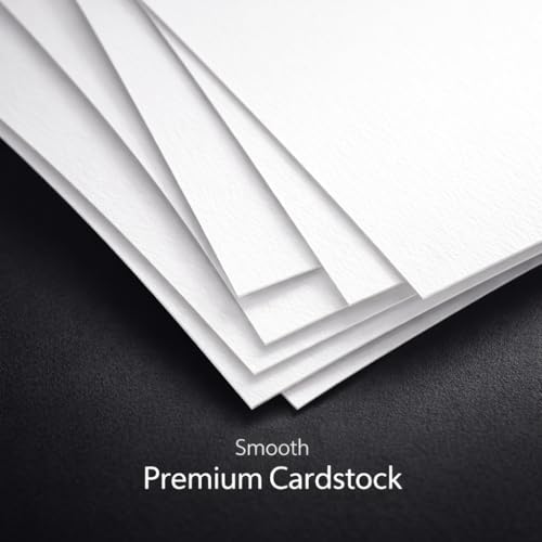 White Cardstock Paper 8.5 x 11 Inch, 65 lb / 176 GSM Thick Card Stock Sheets, Heavyweight Printer Paper for Cards, Invitations, Crafts & Office Printing, 75 Sheets