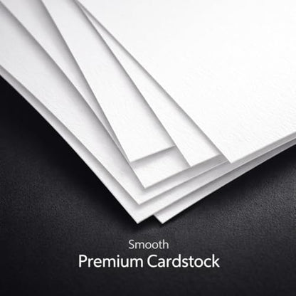 White Cardstock Paper 8.5 x 11 Inch, 65 lb / 176 GSM Thick Card Stock Sheets, Heavyweight Printer Paper for Cards, Invitations, Crafts & Office Printing, 75 Sheets