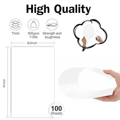 Legal Size Cardstock 8.5x14 White, Goefun Card Stock 110lb Premium Heavy Cardstock Paper 100 Sheets, Thick Printer Paper for Arts and Crafts, Posters, Brochures, Menus, Cards, Covers - color: white, size: 8.5x14-110lb