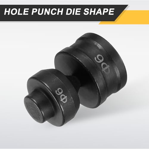HARFINGTON Hydraulic Hole Punch Die 6mm Round Hole 40Cr Steel Electric Punching Kit for CH-60 Electric Punching Machine, Black - size: 6mm