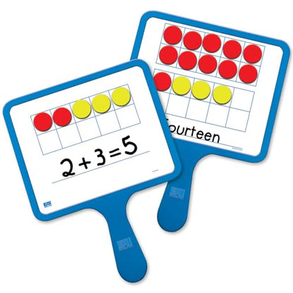 EAI Education Magnetic Ten Frame Dry-Erase Paddles: Set of 5
