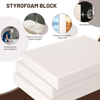 High Density XPS Large Foam Board, 2 Pack, 47x23.5x2in | Polystyrene Craft Foam Sheets, Rigid and Easy to Shape,DIY Modeling Art Projects, Cosplay Prop Production, Carve,Insulation - size: 47x23.5x2in-2pcs