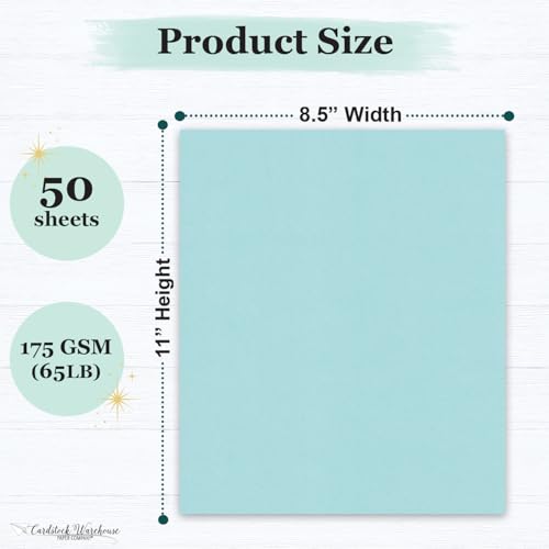 Cardstock Warehouse Pop-Tone Berrylicious Blue Cardstock Paper – 50 Sheets, 8.5 x 11" - 65 lb / 175 GSM Premium Blue Card Stock for Die-cutting, Crafts, Printing, Card Making and DIY Projects - color: Berrylicious Blue