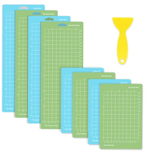 IModeur 8 Pack Cutting Mats - (4.5x6.5In, 4.5x12In) Green & Blue Cutting Mats for Cutting machine Accessories (4 Small & 4 Big Mats) - size: 8 Pack/4.5x6.5In,4.5x12In/Green Blue