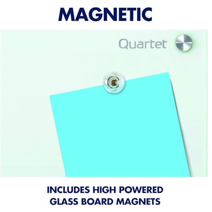 Quartet Magnetic Glass Dry Erase White Board, 24''W x 18''H Whiteboard, Infinity Frameless Mounting, White Surface (G2418W) - size: 24''W x 18''H