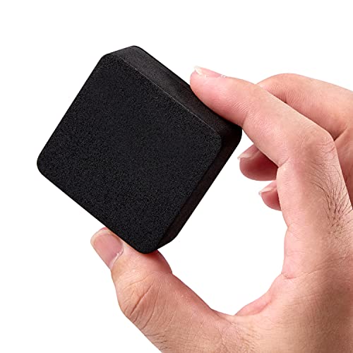 Favourde 48 Pack Magnetic Whiteboard Dry Erase Erasers Chalkboard Cleansers for Classroom, Home and Office (Black) - color: Black