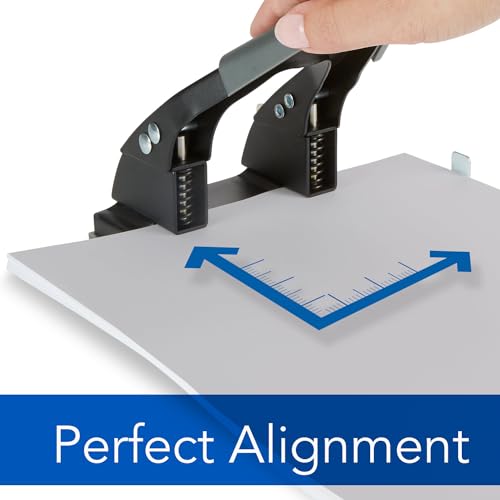 Swingline 2 Hole Punch,28 Sheet Capacity Hole Puncher,Paper Punch,Low Effort Comfort Handle,Alignment Guide,Black (74050),(Pack of 12) - size: 2 Hole Punch (Pack of 12), style: 28 Sheet
