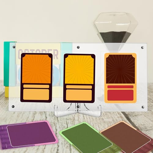 COLLBATH Triple Stand Acrylic Easel Display Stand for Sports Cards and Pictures, Sturdy and Multifunctional Tabletop Holder with Sleek Modern Design for Office Desktop and Home Use