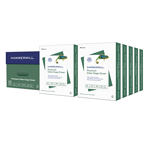 Hammermill Cardstock, Premium Color Copy, 60 lb, 8.5 x 11-100 Bright, Made in the USA Card Stock - 10 Pack (2,500 Sheets) - size: 10 Pack | 2500 Sheets, style: Letter (8.5x11)