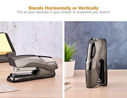 Bostitch Office Heavy Duty 40 Sheet Stapler, Small Stapler Size, Fits into The Palm of Your Hand, Black Chrome (B275-BLKCH) - color: Metallic Black, style: Full Strip