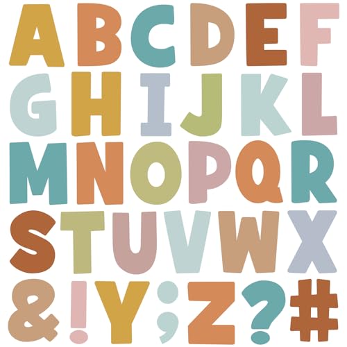 Bulletin Board Letters 128 PCS Letter Stickers Large Alphabet Stickers, Self Adhesive Vinyl Waterproof Letters Sticker for Mailbox Signs Poster Board Classroom Decor & DIY Crafts (Morandi, 2.5 Inch) - color: Morandi, size: 2.5 Inch
