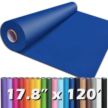 PerkHomy 17.8" x 1,440" (120') Blue Kraft Paper Roll for Craft Bulletin Board Paper Art Table Covering Crafting Gift Wrapping Bouquet Packing Parcel 80GSM 55LB (Blue, 17.8" x 120') - color: Blue, size: 17.8" Width x 120' Length