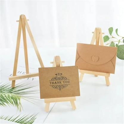 10pcs Wood Mini Easel Frame Desktop Triangle Display Stand Wedding Table Card Stand Holder(9x16cm) - color: 9x16cm