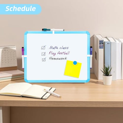 VUSIGN Small White Board Dry Erase, Blue - color: G-blue