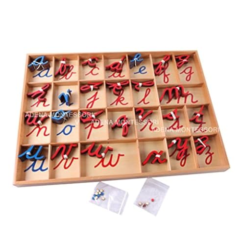 Small Cursive Moveable Alphabet-Montessori Grammar Symbols Cards with Box-Montessori Materials Language Educational Tools Preschool Learning