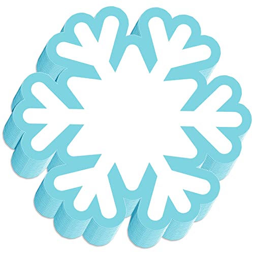 Geyee 100 Pcs Snowflake Cutouts Bulk Winter Bulletin Board Cutouts Decorations Paper Snowflakes DIY Snowflake Accents for Kids Classroom Party Supply(3.5 Inch) - size: 3.5 Inch