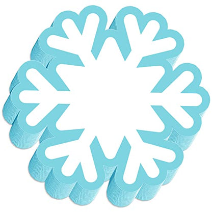 Geyee 100 Pcs Snowflake Cutouts Bulk Winter Bulletin Board Cutouts Decorations Paper Snowflakes DIY Snowflake Accents for Kids Classroom Party Supply(3.5 Inch) - size: 3.5 Inch