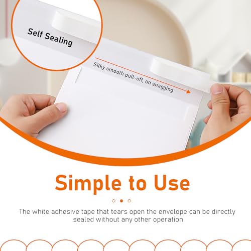 Guakicae 100 packs White Blank Note Cards and Envelopes 4 x 6 Heavyweight Folded Cardstock and A4 Envelopes Printable Self Seal for Wedding Invitations, Thank You Cards, Greeting Card & All Occasion - color: White, size: 4x6-100pcs