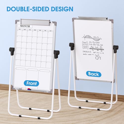 MaxGear Whiteboard with Stand 36" x 24" Easel Whiteboard Monthly Calendar | Double-Sided Height Adjustable Large Board, Foldable, Portable Dry Erase Board for Home, Office, Classroom Planning, Teaching - size: 24"W x 36"H, style: Monthly Calendar