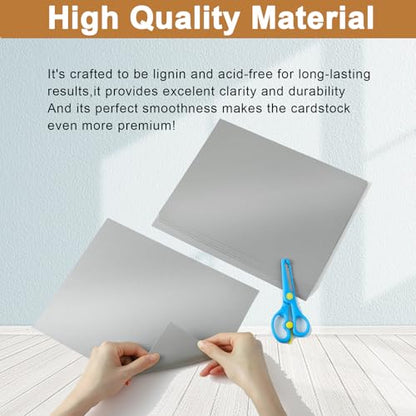 Silunkia 40 Sheets Silver Shimmer Cardstock 8.5 x 11 Metallic Paper, 75lb Thick Card Stock Cutting Paper for Greeting Cards, Card Making, Business Cards, Invitations, Scrapbooking - color: Silver, size: 40 Sheets