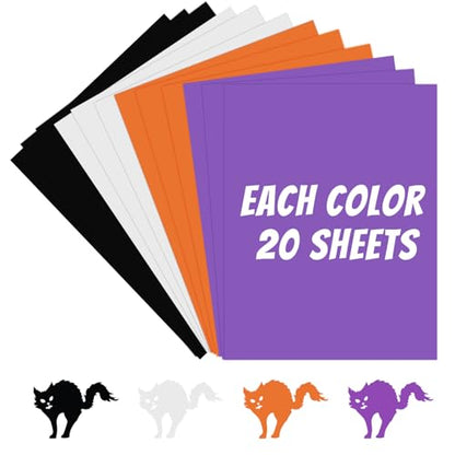 80 Sheets Halloween Cardstock Thick Paper,11.8 x 8.3 Inch Double Sided Paper Card Stock,Scrapbook Papers for Halloween Card Making Party Invitations Greeting DIY Arts Craft Supplies - color: Halloween