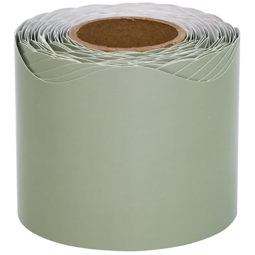 Fancy Land Sage Green Bulletin Board Borders Green Scalloped Border Trim for Back to School Classroom Wall Chalkboard Decoration Supplies 52ft