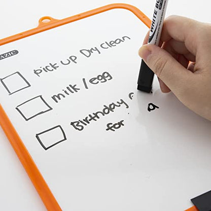 BAZIC 7.4" X 10.3" Double Sided Dry Erase Learning Board w/Marker