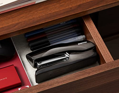 Bostitch Office Heavy Duty 40 Sheet Stapler, Small Stapler Size, Fits into The Palm of Your Hand, Black Chrome (B275-BLKCH) - color: Metallic Black, style: Full Strip