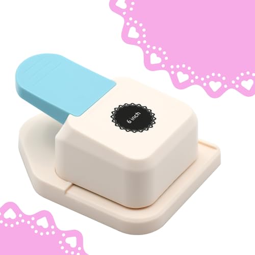 Paper Corner Punch Circular Hollow Heart Pattern, Large Craft Corner Punch Paper Cutter Portable Corner Hole Punch for Srapbooking, DIY Crafts, DIY Crafts, Card Making - color: Hollow-Round