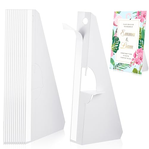 Marspark Poster Stand Self Stick Easel Back Poster Board Stand Convenient Peel and Stick Self Adhesive Easels Display Cardboard Sign (10 Inch,White,12 Pack) - color: White, size: 10 Inch