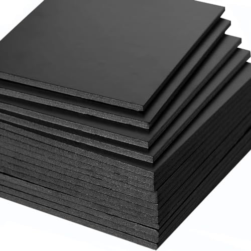 16 Pack Black Foam Boards 11.7 x 16.5 Inch, Black Foam Core Baking Boards, 5/16 in(5MM) Thickness Double Sided Poster Board Polystyrene Sheet for Projects Art Display - color: Black, size: 11.7x16.5 inch
