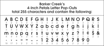 Barker Creek Letter Pop-Outs, 4" Prickles, Multicolor Designer Letters for Bulletin Boards, Breakrooms, Reception Areas, Signs, Displays, And More! 4", 255 Characters per Set (1734) - style: Prickles
