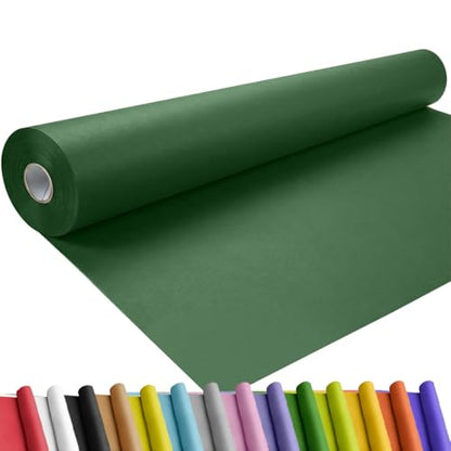 SMART&CASUAL 36" x 1,500" (125') Dark Green Kraft Craft Paper Roll for Gift Wrapping Bulletin Board Bouquet Flower Art Packing Parcel Table Covering 80GSM 55LB (Dark Green, 36" x 125') - color: Dark Green, size: 36" x 1,500" ( 125ft )