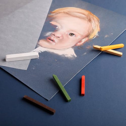 Clairefontaine 96112C Pastelmat Pad (Card for Pastel), 30x40cm, Dark, Light Blue, Wine, Sand, 30 x 40 cm, Assorted Colours - size: 30 x 40 cm, style: Card Pad No 4