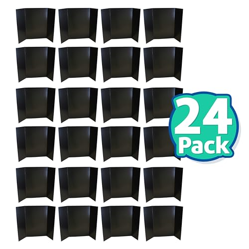 Flipside Products 36” x 48” Foam Project Boards for Presentations, Science Fair, School Projects, Event Displays and Trifold Picture Board - Single-Sided Black 3/16'' Thick - 24 Pack - color: Black, style: 24 Pack