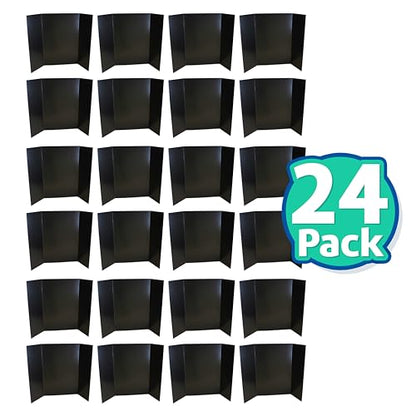 Flipside Products 36” x 48” Foam Project Boards for Presentations, Science Fair, School Projects, Event Displays and Trifold Picture Board - Single-Sided Black 3/16'' Thick - 24 Pack - color: Black, style: 24 Pack