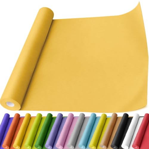 PerkHomy Orange Kraft Paper Roll 17.5" x 760" (63') for Gift Wrapping Bouquet Flower Art Painting Craft Writing Packaging Shipping 80GSM 55LB (Orange, 17.5" x 63') - color: Orange, size: 17.5" x 760"