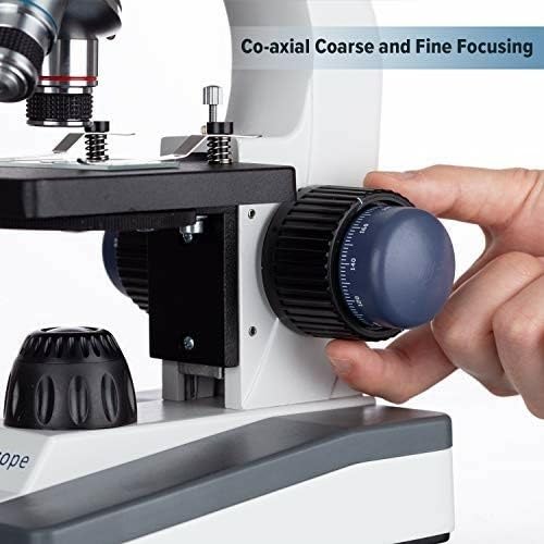 AmScope - 40X-1000X Compound Monocular Student Microscope Set + Slide Preparation Kit + Science Experiment Cards - M150C-SP14-EXCL1 - style: w/ Experiment Cards + Slide Prep Kit