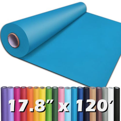 PerkHomy 17.8" x 1,440" (120') Lake Blue Kraft Paper Roll for Craft Bulletin Board Paper Art Table Covering Crafting Gift Wrapping Bouquet Packing Parcel 80GSM 55LB (Lake Blue, 17.8" x 120') - color: Lake Blue, size: 17.8" Width x 120' Length