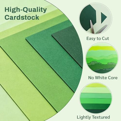 green cardstock paper (Green, 120 Sheets)