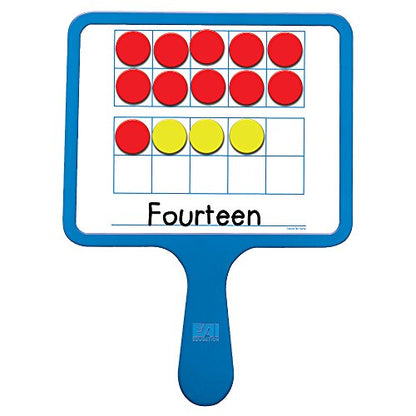 EAI Education Magnetic Ten Frame Dry-Erase Paddles: Set of 5