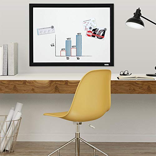 Quartet Magnetic Whiteboard, 17 x 23 inches White Board, Dry Erase Board, Black Frame (MWDW1723M-BK) - color: Black Frame, size: 23"W x 17"H