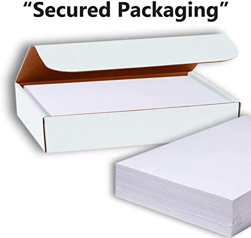 Hamilco White Glossy Cardstock Paper 8.5x11-80lb Cover Heavyweight Card Stock for Laser Printers, Crafts, Invitations, Photo Cards & Brochures (50 Sheets) - size: 80lb cover